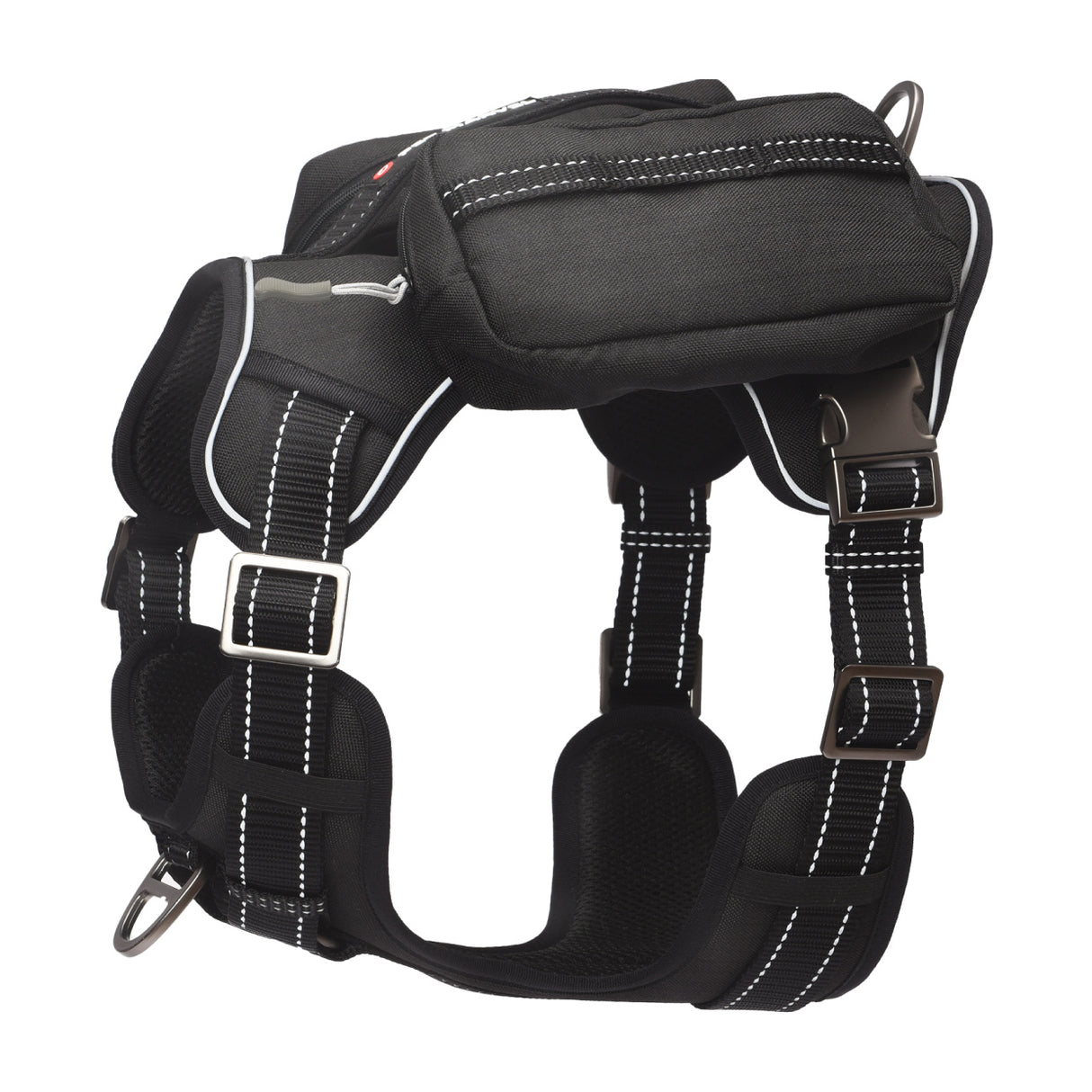 PETMARVEL High-Perfomance Tactical Dog Harness With Backpack, No Pull Front Clip & Metal Buckles