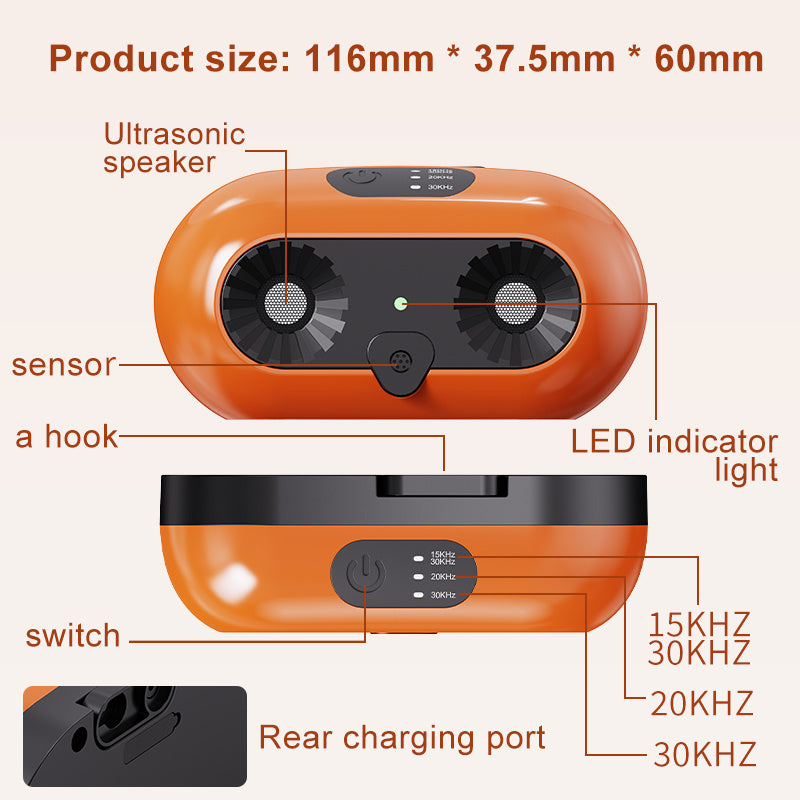 Ultrasonic Dog Bark Deterrent, Anti Barking Device Dog Barking Control Devices With 3 Modes Stop Barking Neighbors Dog, 50ft Range Indoor & Outdoor, Safe & Effective For Small Medium & Large Dogs