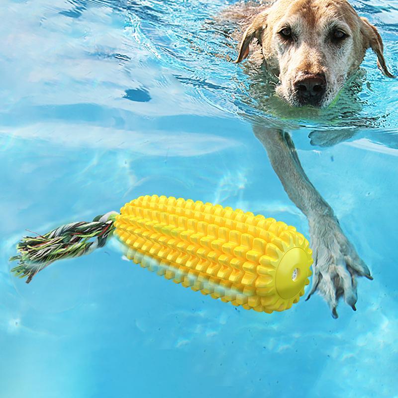 PROKEl Dog Chew Toys Corn Stick Toy For Smal MediumLarge Breed 5.8 Squeak Corn Stick Ropetoy