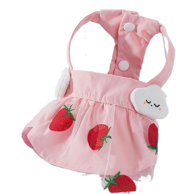Strawberry Princess Dress For Dog Thin Sweet