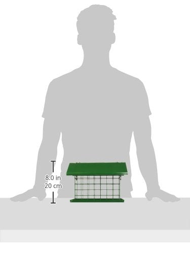 C&S EZ Fill Deluxe Suet and Snak Feeder with Roof & Platform, Suet Feeder for Wild Birds, Holds one 56 ounce suet cake