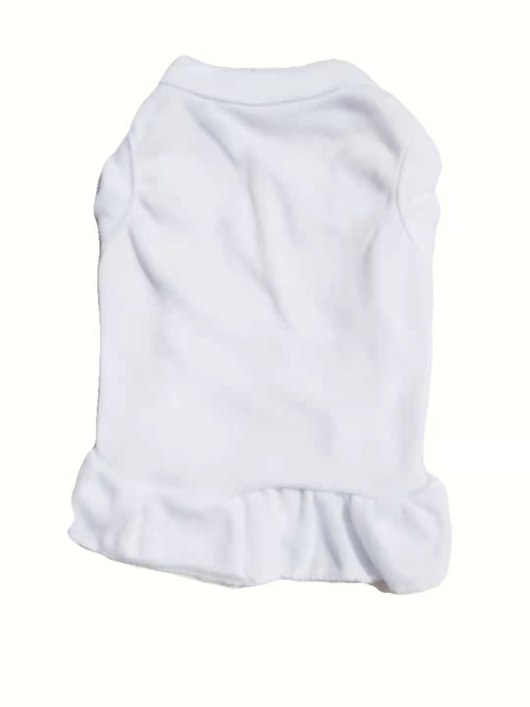 Solid Color Cotton Ruffle Dress Pet Clothes