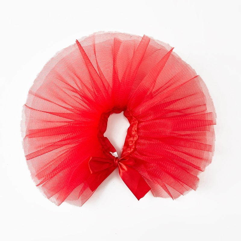 Pet TUTU Gauze Skirt Bright Silk Yarn Dog Strap Skirt