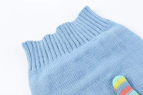 Unicorn Costume for Pets Holiday Festive Dog Clothes Sweater for Large Dogs Girl, Blue X-Large (19" Back Length)