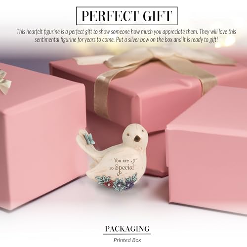 Pavilion Gift Company 41105 Decorative Special Floral Bird Figurine 3.5 Inch