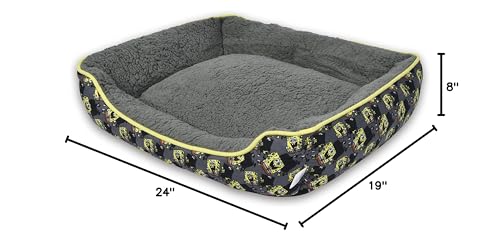 SpongeBob SquarePants for Pets Shadow in the Dark Cuddler Dog Bed, 24"L x 9.5"W x 4.7"Th, Polyester, Officially Licensed