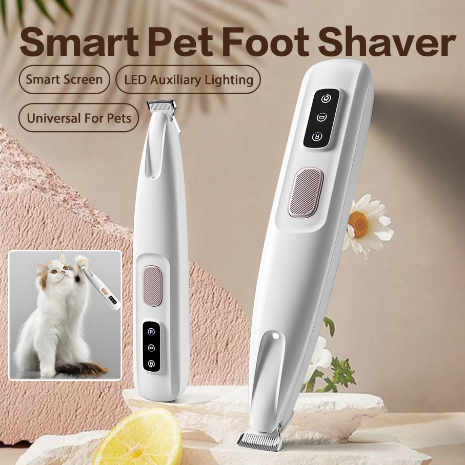 2025 New Pet Paw Trimmer 1Pack,Rechargeable Quiet Hair Trimmer For Pets,Professional Pet Grooming Kit - Cordless Waterproof Clippers With LED For Precision Trimming,Ideal For Home Grooming Pet Hair