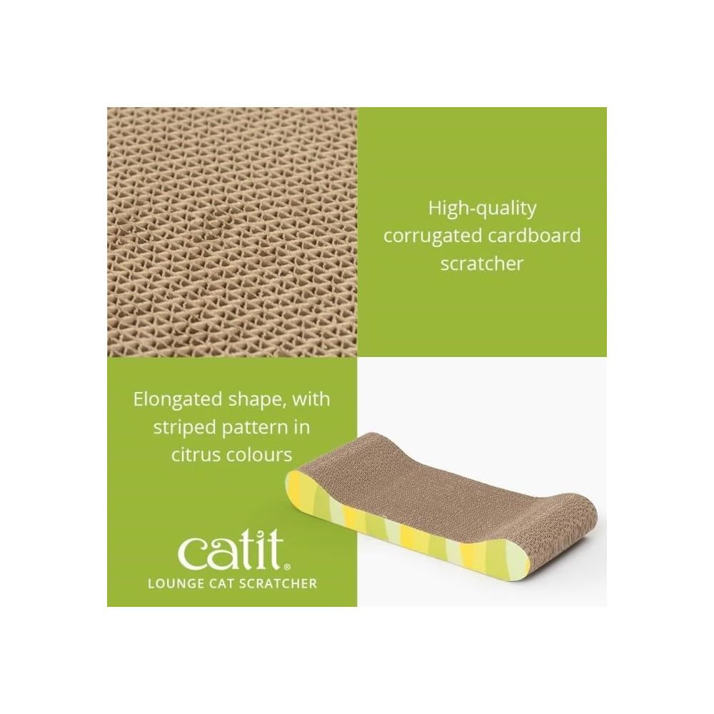 Catit Style Scratcher with Catnip - Jungle-Stripe Lounge