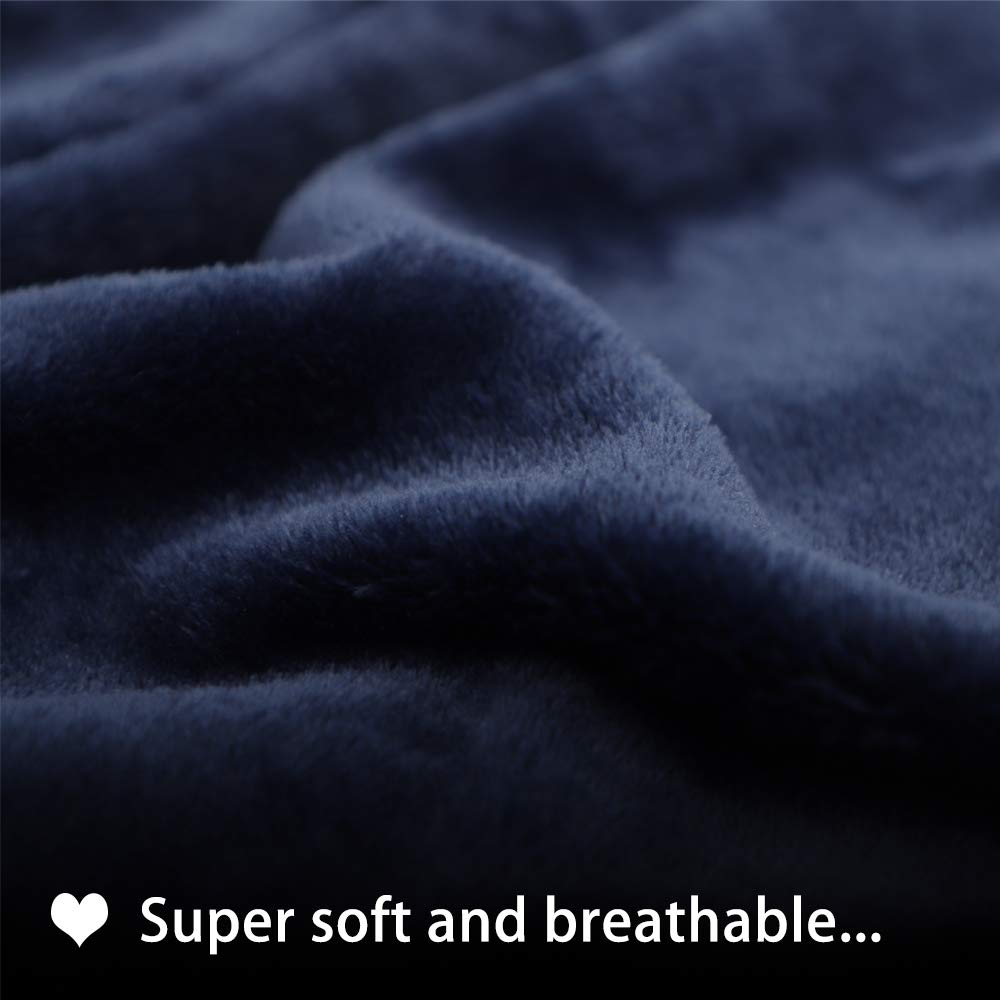 furrybaby Dog Blankets for Small Dogs & Cats for Couch, Reversible Flannel Blankets for Pets 24x32 Inch,Cat Blankets for Indoor Cats Washable (Blue)