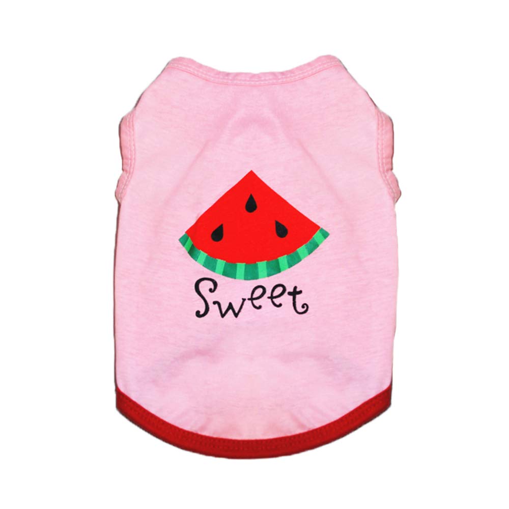 DERUILA Dog Clothes for Small Medium Puppy Girl Summer Shirt Costume for Chihuahua Yorkie Female Pet Outfits Sweatshirt Cat Clothing Pink Vest Apparel Accessories Ropa De Perros Pequeños Camisas para