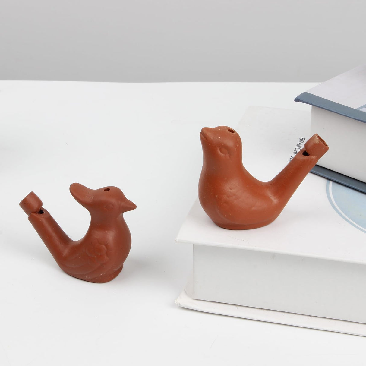 KVMORZE 2Pcs Bird Water Whistles, Funny Ceramic Water Whistles, Warbler BirdWhistles Noise Makers, Purple Clay Pottery Waterfowl Whistle for Birthday Favors Gifts or Outdoor Accessories