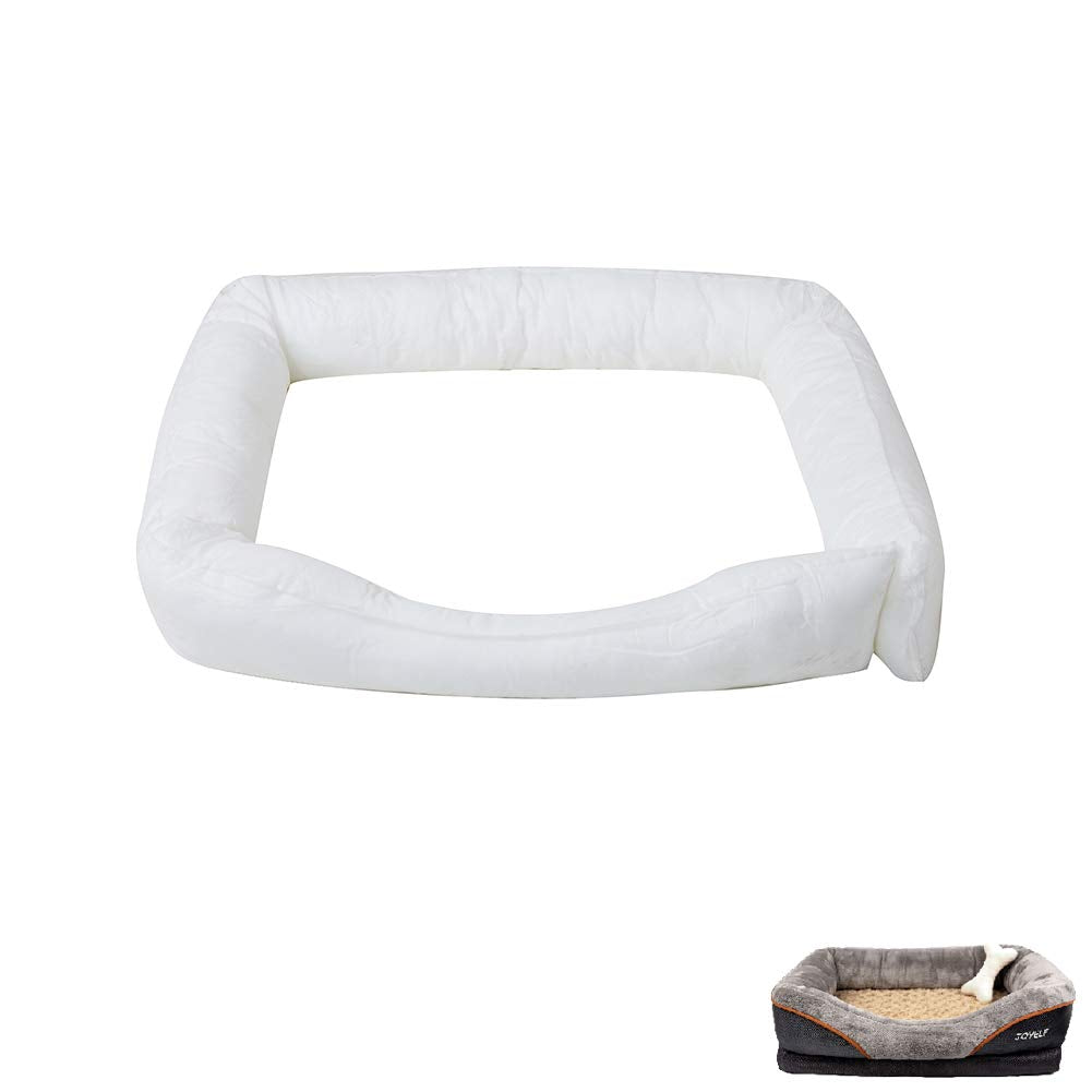 JOYELF Orthopedic Memory Foam Dog Bed Replacement Filling Bolster Insert Stuffing Pillow - Small Size