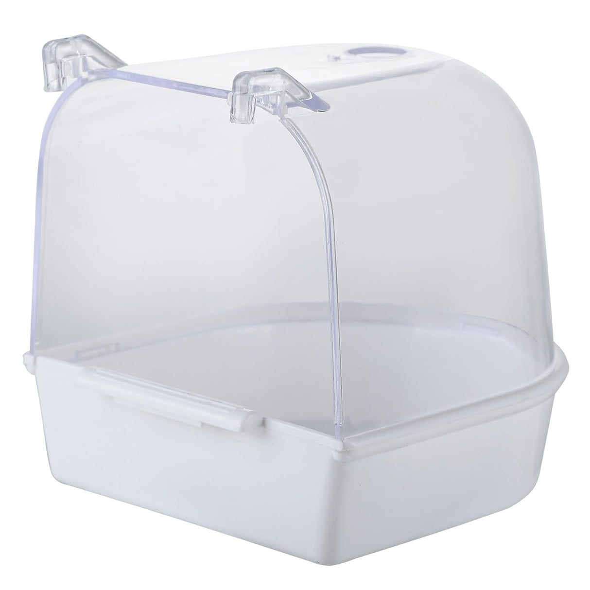 IBWell Clear Bird Bath for Small Birds Parakeet Cage Accessories - Suitable for Cockatiels and Parakeets