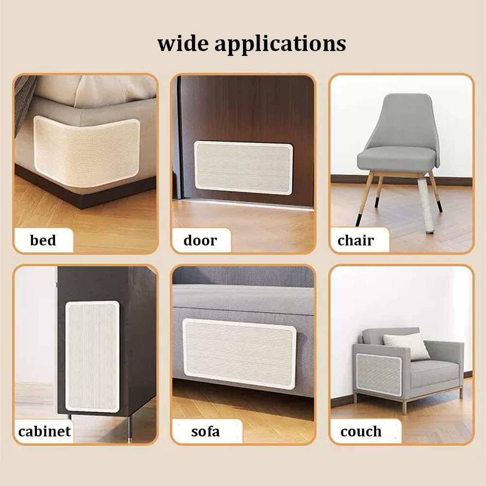 Cat Scratching Pad Natural Sisal Cat Scratcher Mat Sofa Bed Protector Scratch Pad Couch Side Cover, Easy Installation Heavy Duty Cat Scratching Pad for Grinding Claws Protecting Furniture