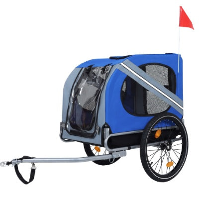 Large Folding Bike Trailer For Dogs 120LB Capacity All-Terrain Pet Carrier, Durable Steel Frame For Cycling, Jogging, Camping Outdoor Adventures