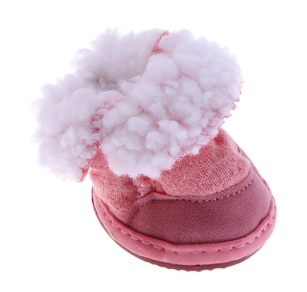 Small Dog Winter Booties, Cold Weahter Dog Shoes for Small Dogs, Boots for Cats, Yorkie, Chihuahua Cozy Boots Pink Size 2