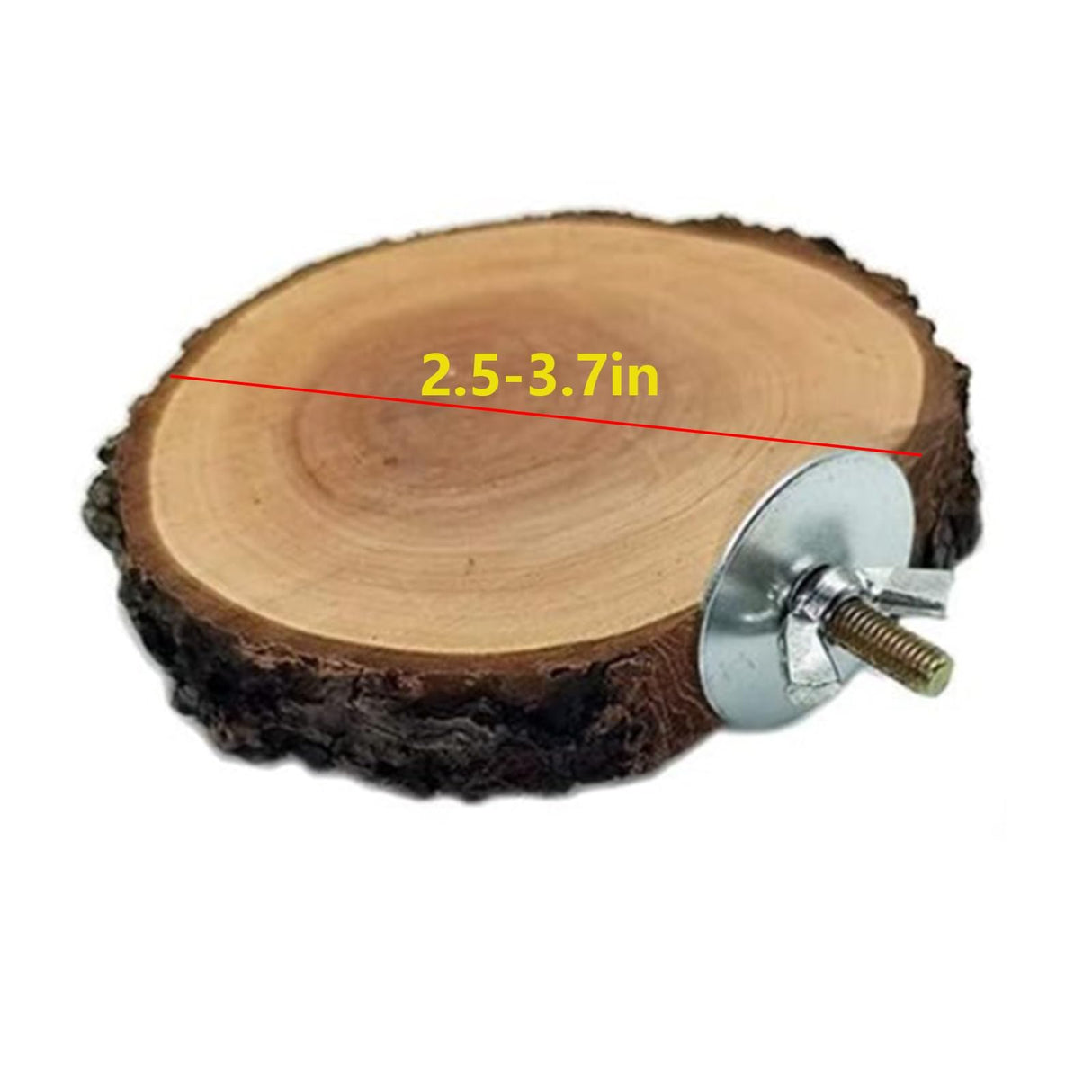 Hamiledyi Perch Platform for Bird Cage,Natural Round Wooden Stand Platform Bird Toy for Canary Parakeet Cockatiel Parrot Budgie Sparrow(3 Pcs)