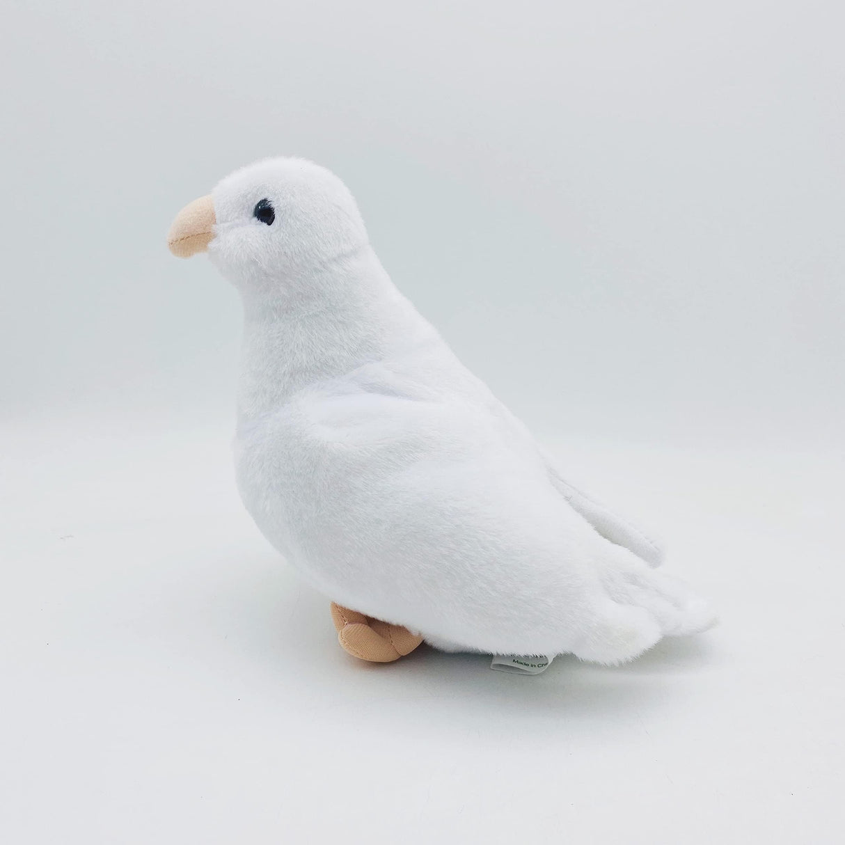 Simulation Stuffed Animal Toy - 8 inch Rock Pigeon, Cute Pigeon Gift (White)