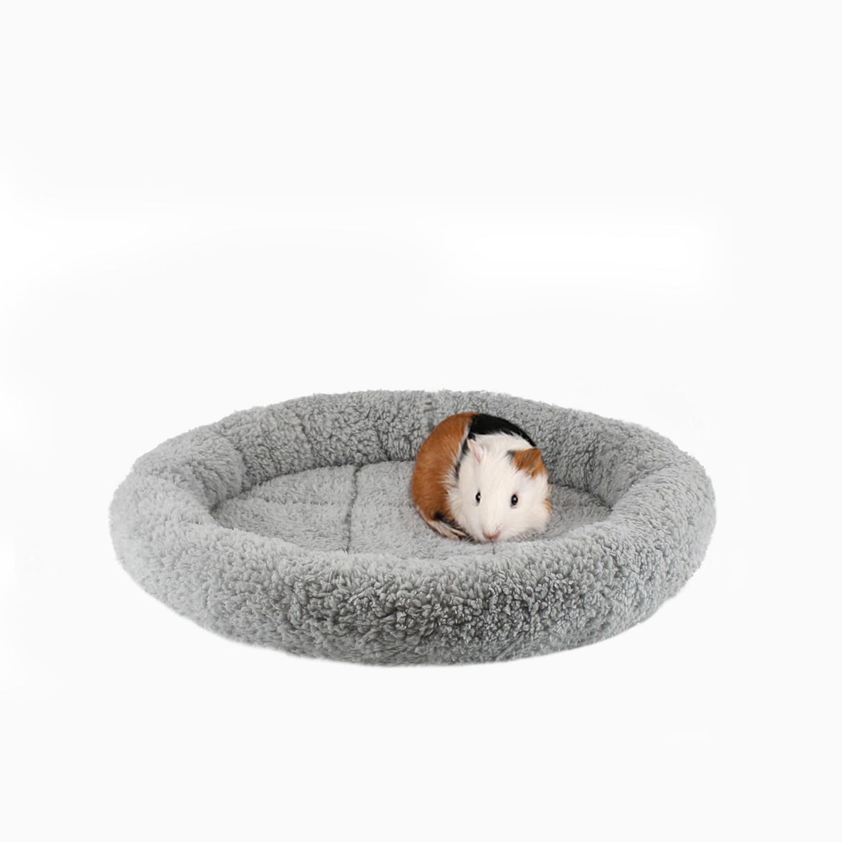 Enjoying Small Cat Bed Mat, 11.81" Round, Self Warming Cat Mat with Pillow Around, Dog Kitty Curling Sleep Cushion, Soft Kitten Pad for Carrier/Crate, Rabbit Warm Bed, Antiskid Bottom, Small