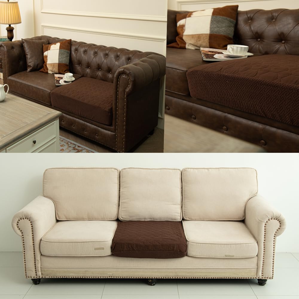 Nanbowang Waterproof Dog Bed Replacement, Washable Pet Pillow Cover Quilted, Lovely Puppy Bed for Dog/Cat - 16x25 Brown