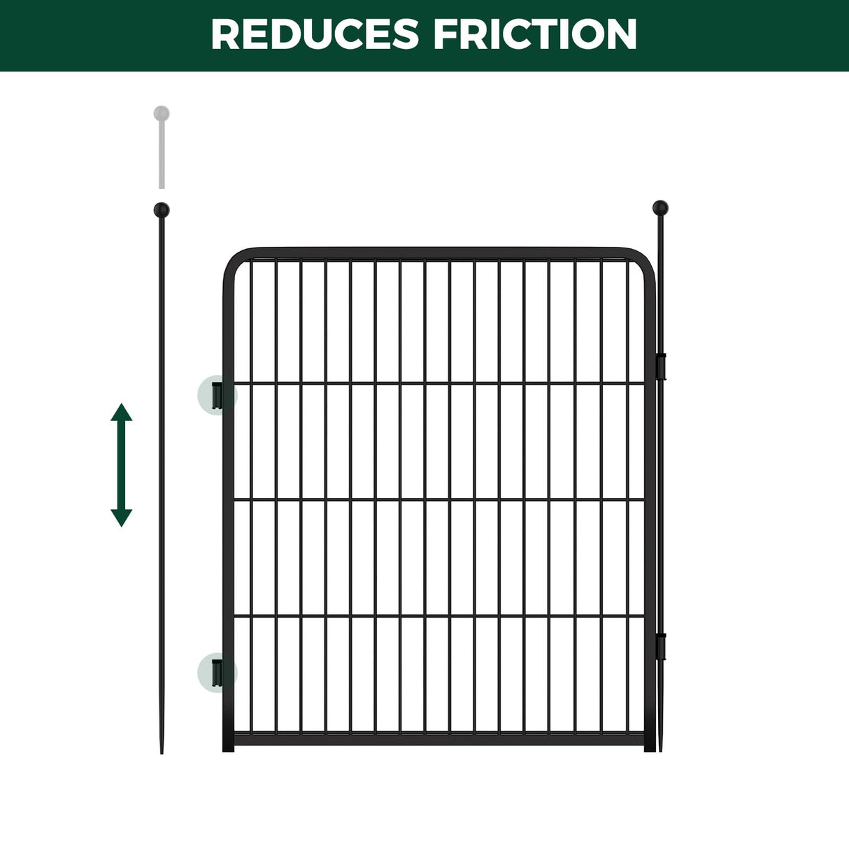 FXW Dog Playpen Accessories - Muffler Tubes, Compatible with FXW Rollick/Instant Dog Playpen (Replacement for HomePlus/Dog Gate) (32PCS, Black) │ Patented