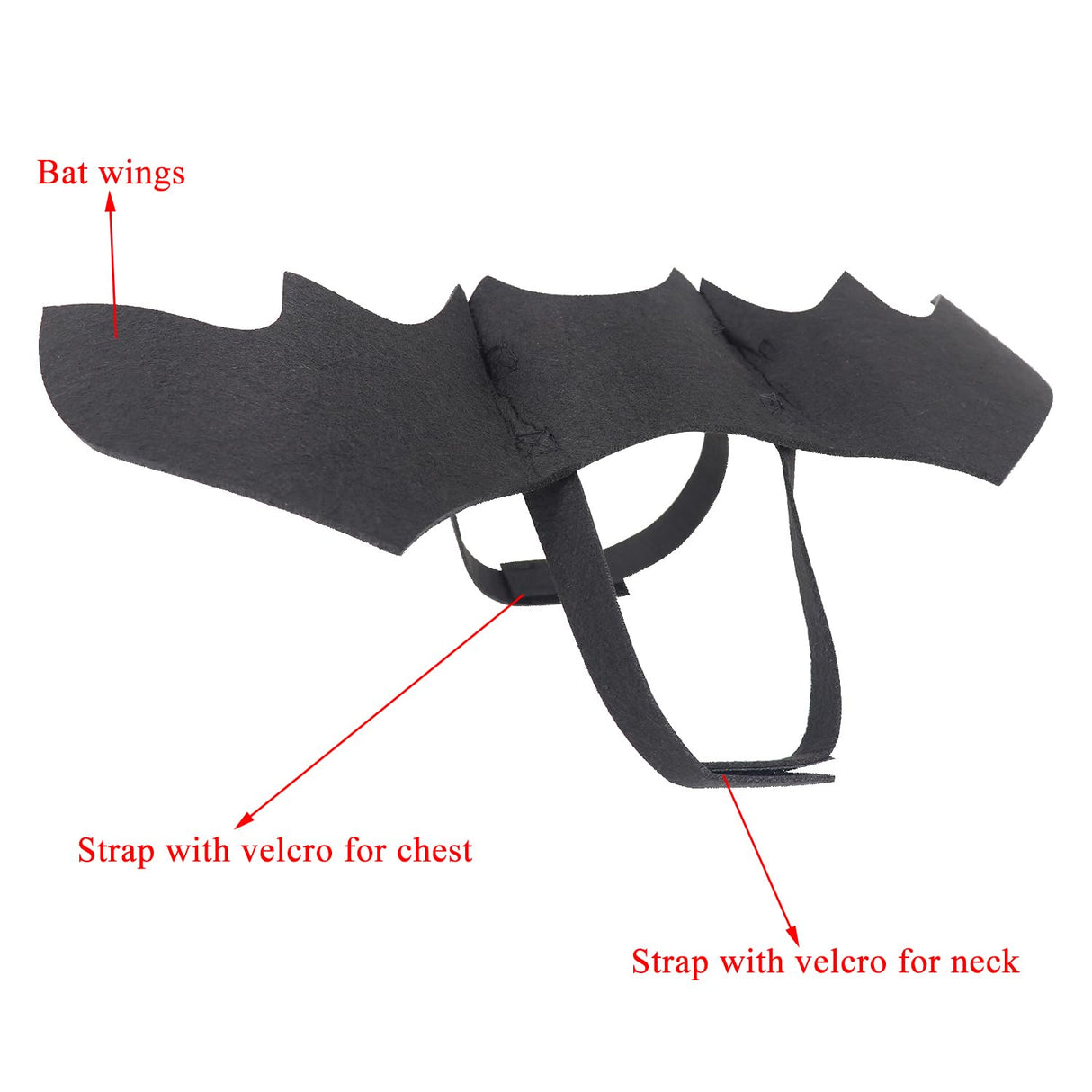 QIYADIN Pet Cat Bat Wings for Halloween Party Decoration, Dog Cosplay Bat Costume,Puppy and Cat Dress Up Accessories (Black, Small)