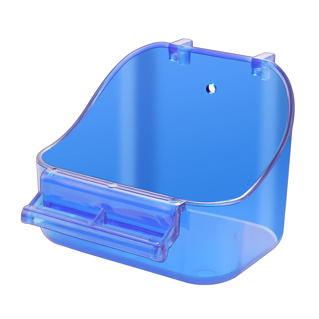 Acrylic Hanging Bird Bath Bird Caged Parrot Bathing Tub, Bird Cage Accessory Bathing Tub Bath for Small Brids Parakeet Canary Budgerigar Lovebirds (with Fixing Screws)(1PCS Blue)