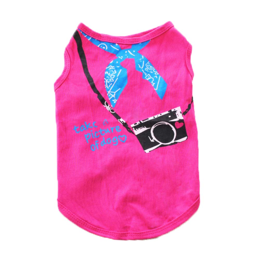 DERUILA Dog Clothes for Small Medium Puppy Girl Summer Shirt Costume for Chihuahua Yorkie Female Pet Outfits Sweatshirt Cat Clothing Pink Vest Apparel Accessories Ropa De Perros Pequeños Camisas para