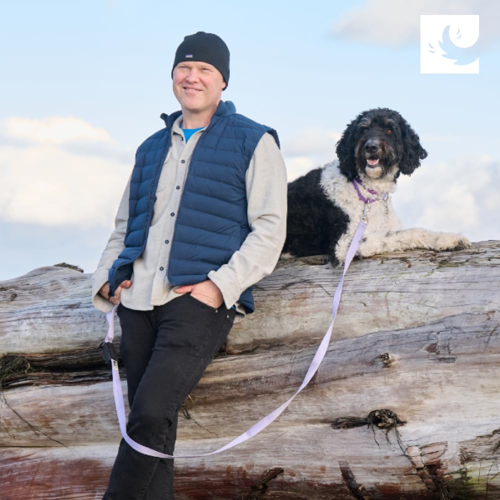 RC Pets 1" x 6 ft Primary Collection Dog Leash, Purple