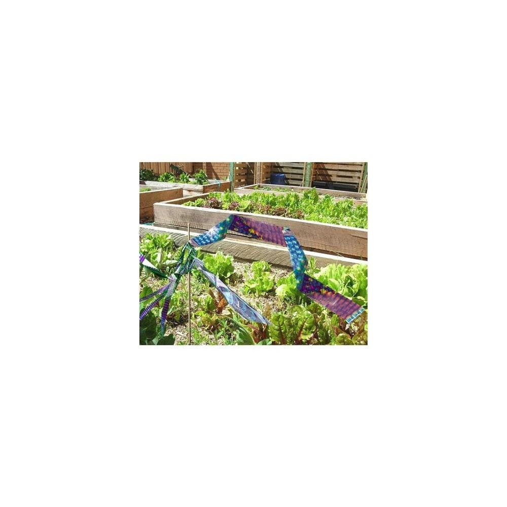 Bird-X Irri-Tape, Holographic Bird Scare Tape, Iridescent Foil Reflective Tape for Multi-Sensory Attack, Easy to Install, 2" W x 100' L