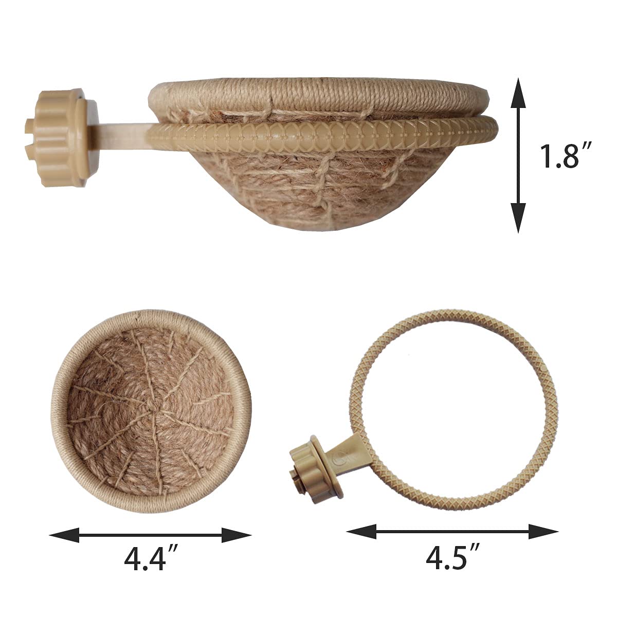 FOIBURELY Bird Breeding Nest Canary Finch Parrot Weave Hemp Rope Nest(4.4inches)