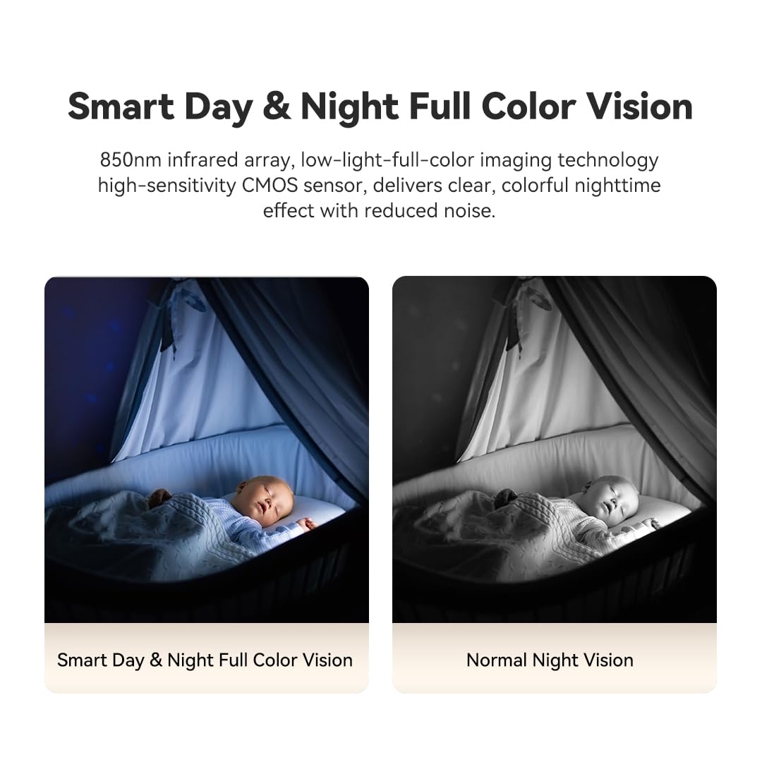 2K AI Security Camera Indoor, Baby Monitor Pet Camera 360° for Home Security, 2.4/5GHz Wi-Fi 6, 2-Way Audio, Smart Motion Tracking, IR Night Vision, Fire Detection, Cloud Storage C10