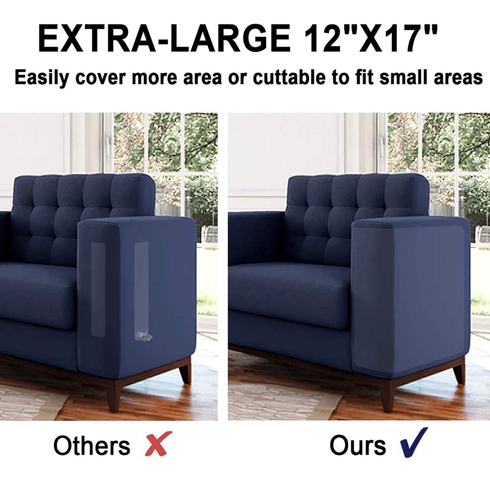 Cat Scratcher for Indoor Cats - 12x17 Inches, 8 PCS Furniture Protector, Wide Double Side Anti-Scratch Deterrent Tape, Pet Scratch Pad for Pretector Couch, Door, Wall, Carpet