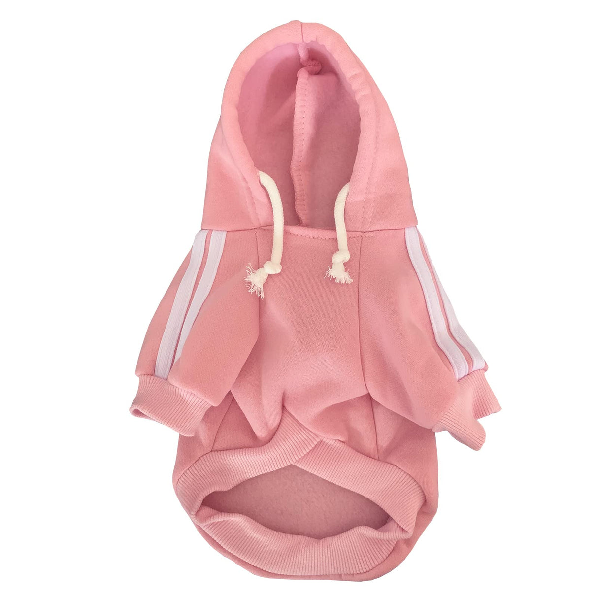 Izefia Dog Hoodie - Pink Cotton Fleece Sweater for Small Dog & Puppy - Winter Warmth - XS