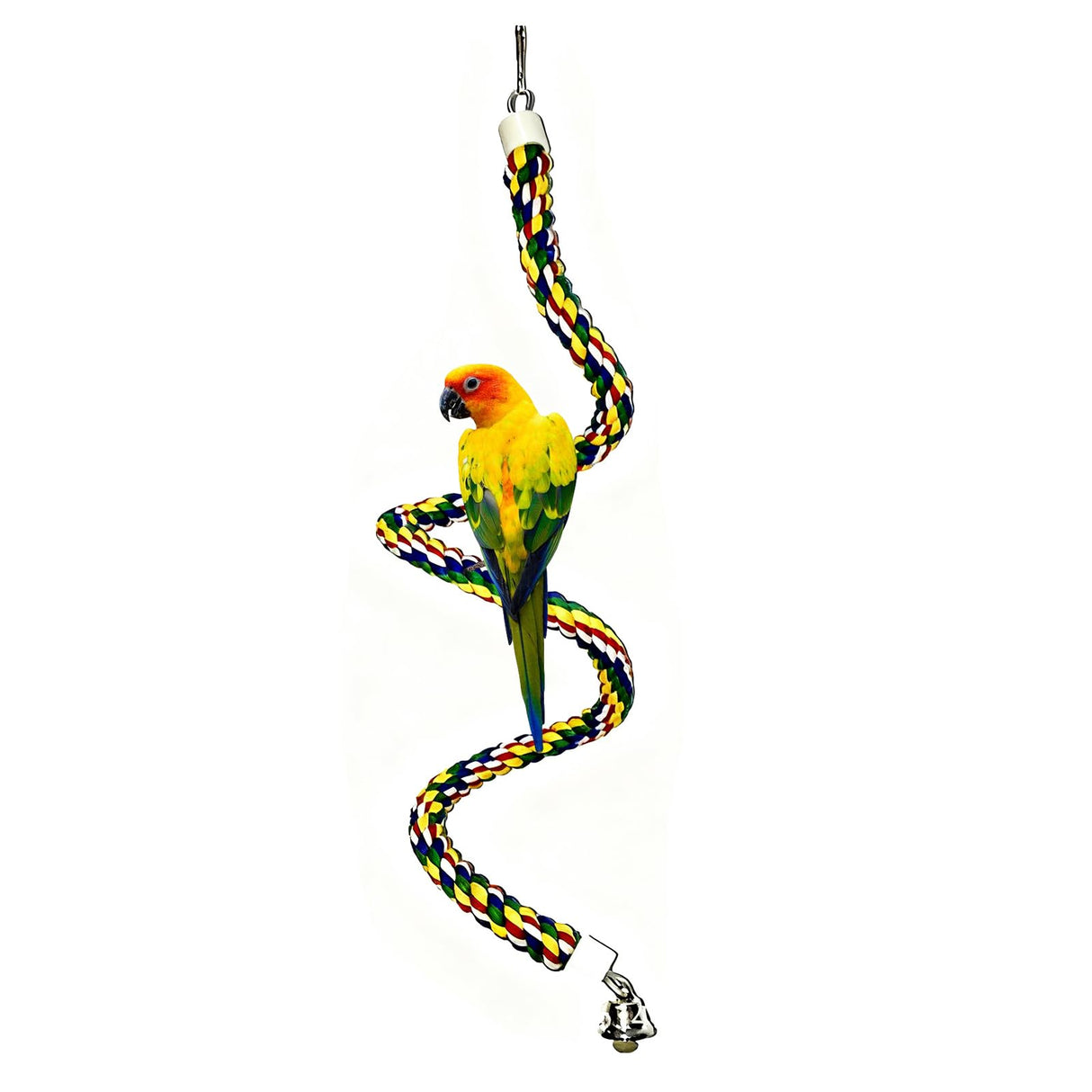 TogyGooty Bird Rope Perch & Birds Swing Set - Bird cage Accessories, Rope perches for Conures, Parrots,Cockatiel,Lovebird,Budgerigar,Parakeet perches for cage,Birds perches