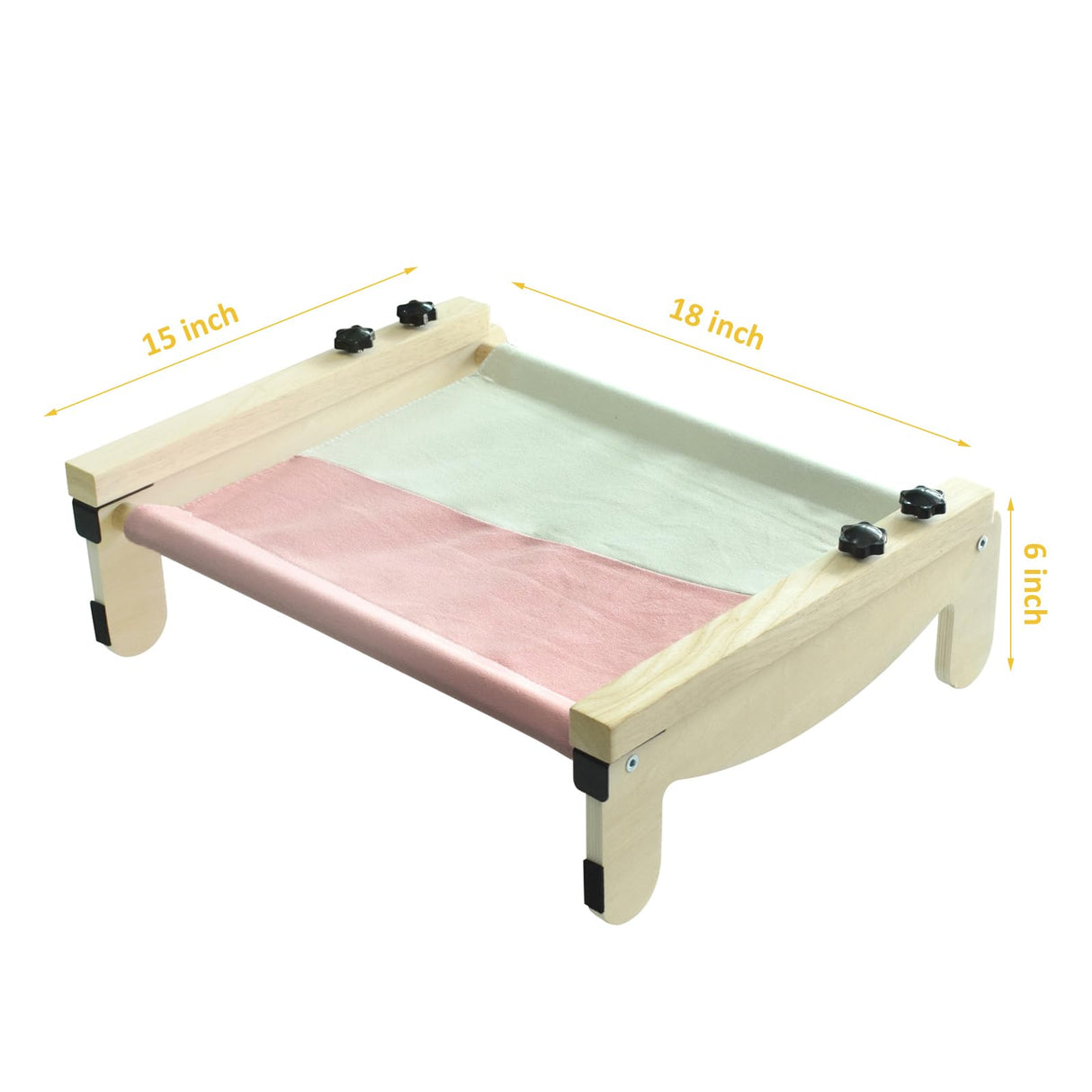 COODIA Cat Window Perch, Wooden Window Perch for Cats Inside, 2 in1 Cat Hammock for Window, Versatile Cat Window Bed, Multi Installation Place Window Cat Bed for Windowsill Bedside Drawer and Cabinet