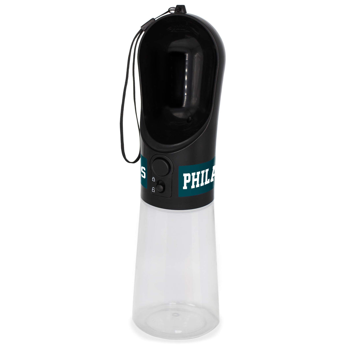 Pets First Dog Water Bottle. NFL Philadelphia Eagles PET Water Bottle. Best Cat Water Bottle. Water Fountain Dispenser for Dogs & Cats., Black, 13.5oz (PHL-3344)