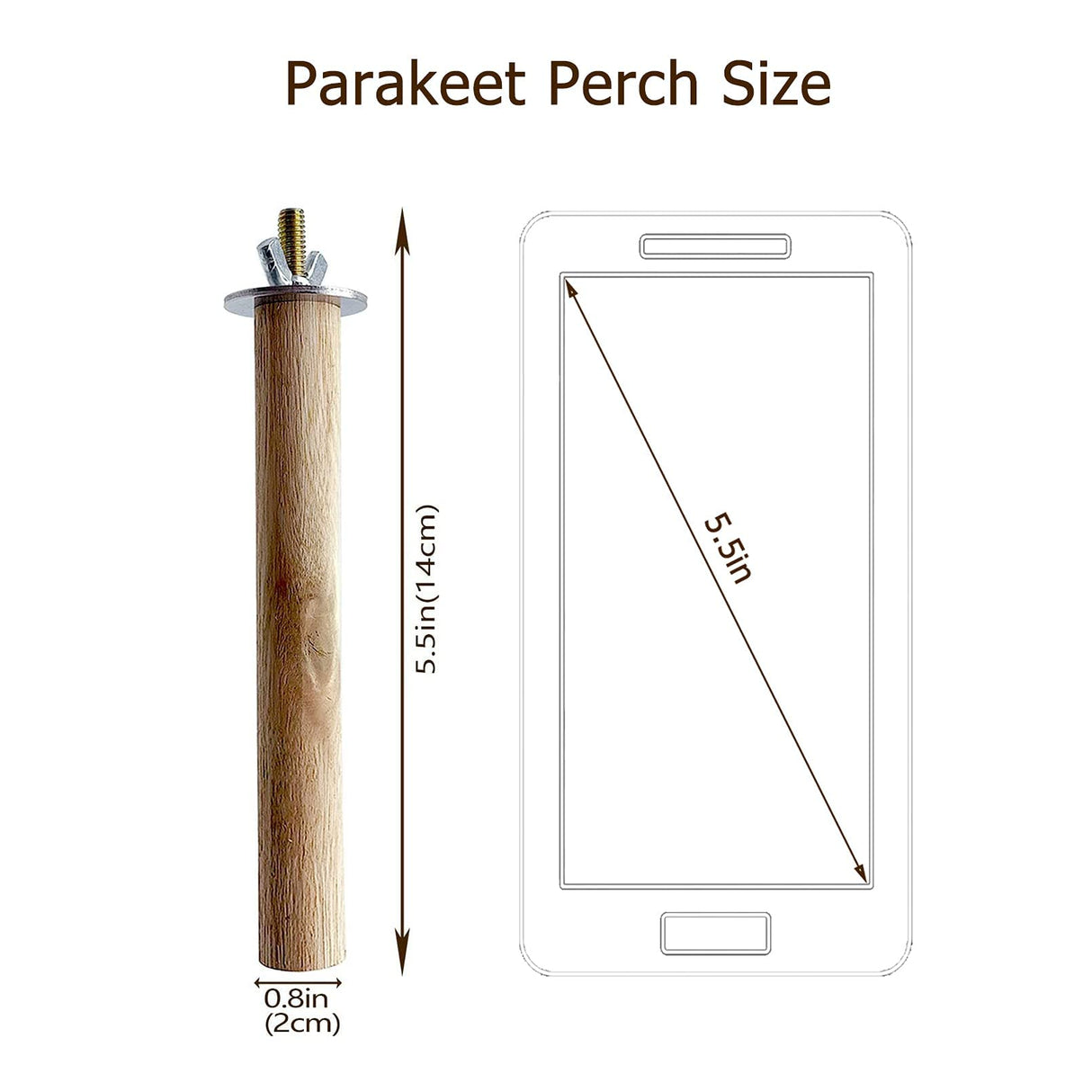 Tfwadmx 8 PCS Parakeet Perch Bird Stand Toy Natural Wood Platform Grinding Nail Cage Accessories for Small Birds Cockatiels Lovebirds Budgie Parrots