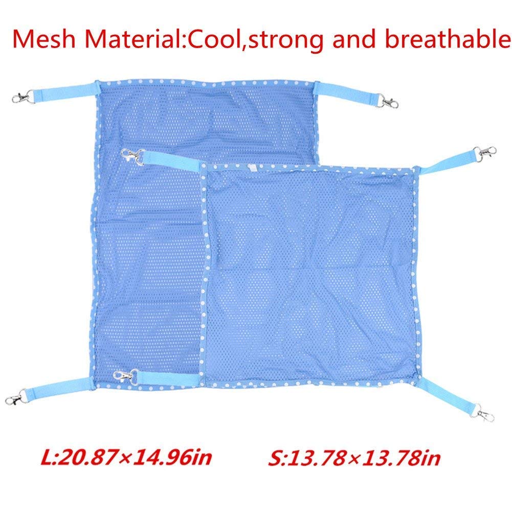 Winnsty Cat Hammock Breathable Mesh Pet Hammock Bed, Under Chair Hammock Cradle Crib for Small Animals (Large)