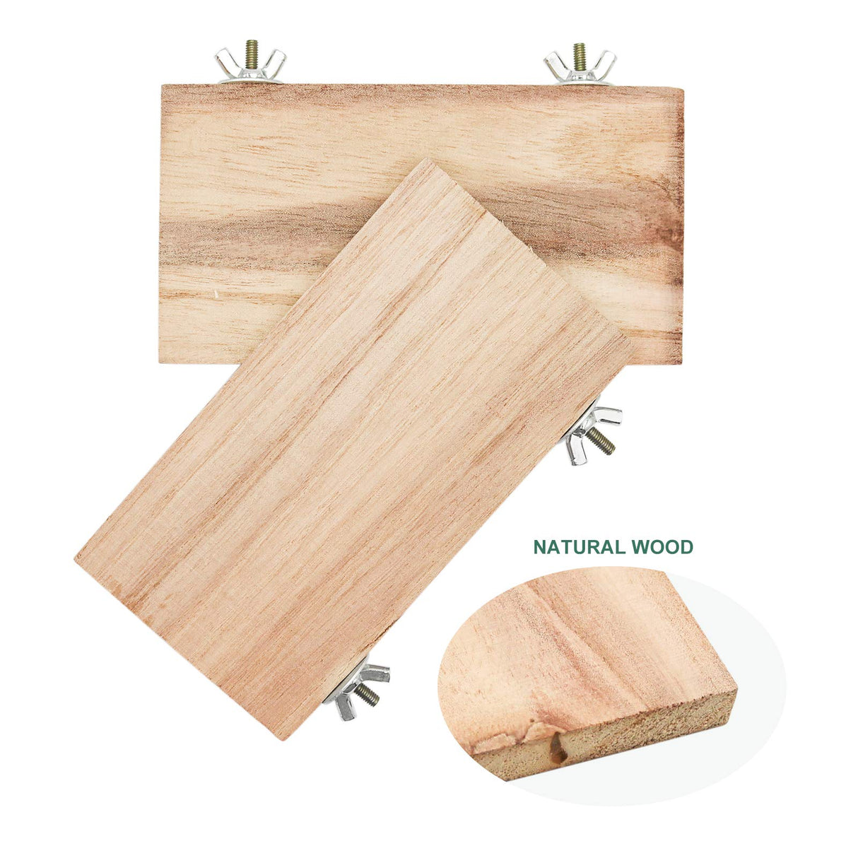 4 PCS Bird Perch Stand Platform Toy, Natural Wood Parrot Perch Stand Stick Play Exercise Gym Bird Cage Accessories Toys for Parrot, Budgies, Parakeet, Cockatiels, Conure, Lovebirds (Style 1)