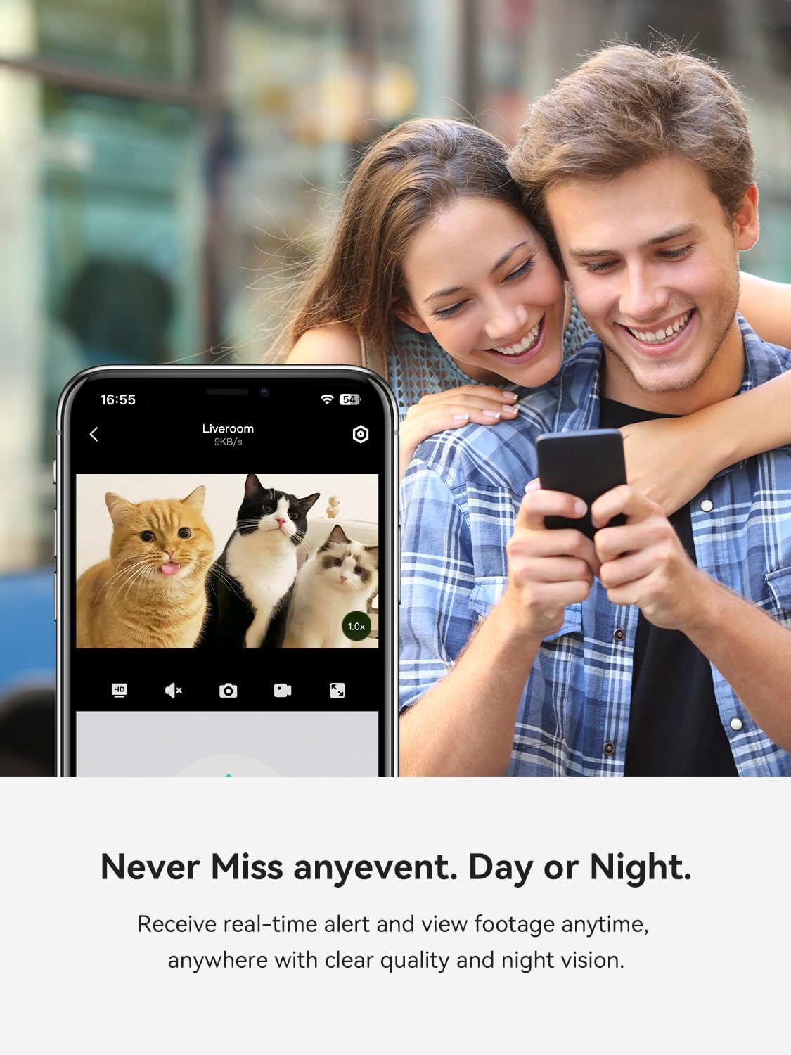 ORANZI WiFi Indoor Security Camera, Pet Camera with Phone APP, Pan/Tilt Wireless Cameras for Home Security 360, Smart Camera with Motion Detection, 2-Way Audio, Siren,Work with Alexa (not SD Card)