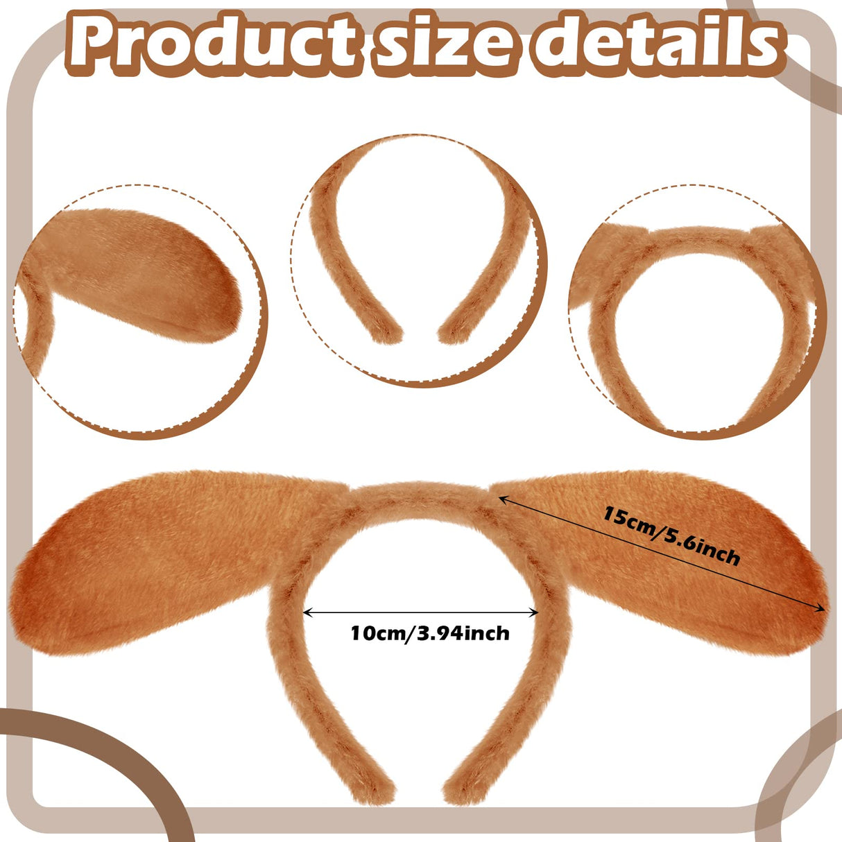 3 Sets Halloween Puppy Dog Costume - Dog Headband Ears, Tail & Bow Tie Accessories for Adults