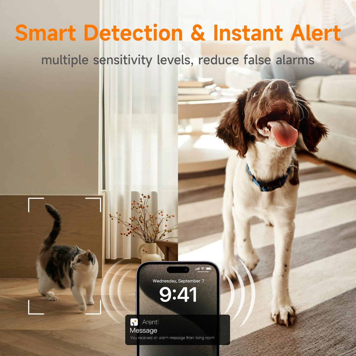 2K/3MP 5G WiFi Indoor Security Camera, Pet Camera with Speaker for Dog/Cat, Baby Monitor with Free Phone App, Motion & Noise Detection, Super Night Vision, 2-Way Talk, Cloud & SD Card Storage(P7)