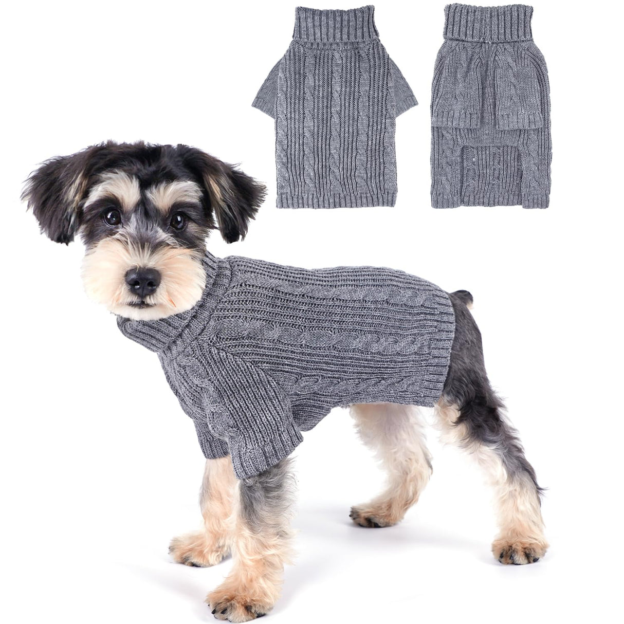 Winter Dog Clothes for Small Dogs Turtleneck Dog Sweaters Dog Knitted Warm Sweater Puppy Cold Weather Clothes Small Dog Pullover Sweater Fall Doggie Outfits Cat Apparel (Small)