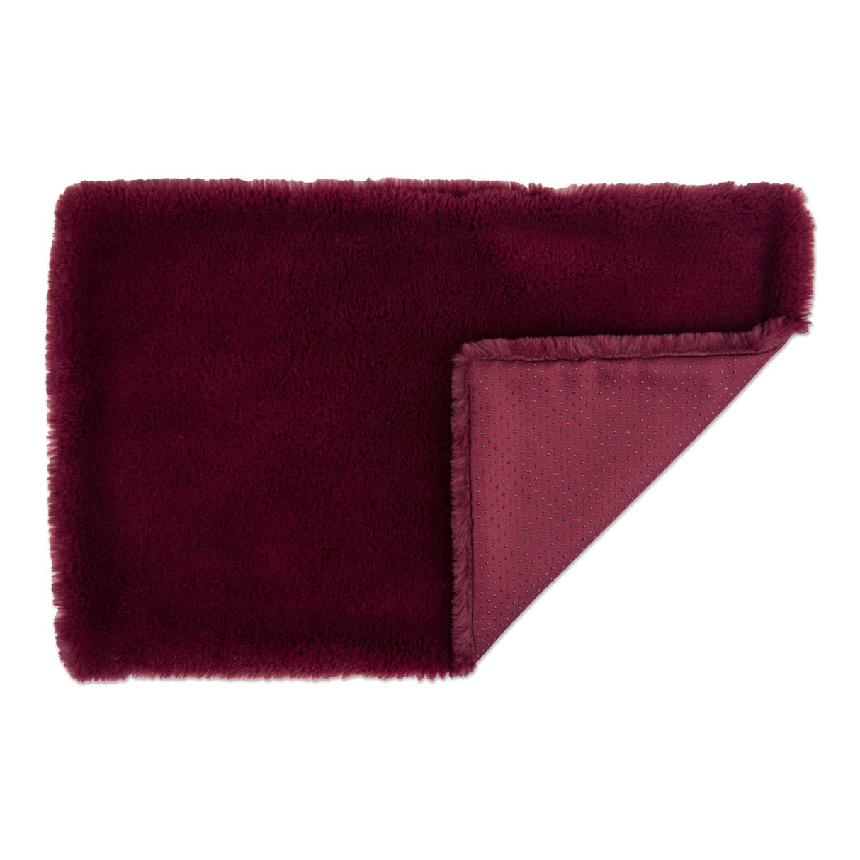 Bone Dry Ultra Soft Faux Fur Pet Crate Liner, XX-Large, 27x42", Cranberry