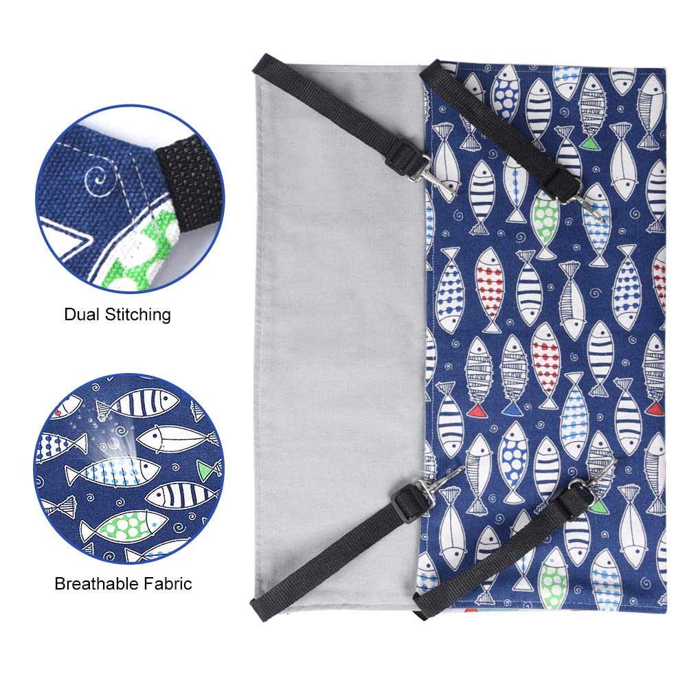 PERSUPER Cat Hammock Bed for Cage - 22x18 inch Adjustable Hanging Cat Bed Reversible hammocks for Indoor Cats, Soft Perch, Sleeping and Resting Sleepy Pad for Kitten Ferret Puppy or Small Pet