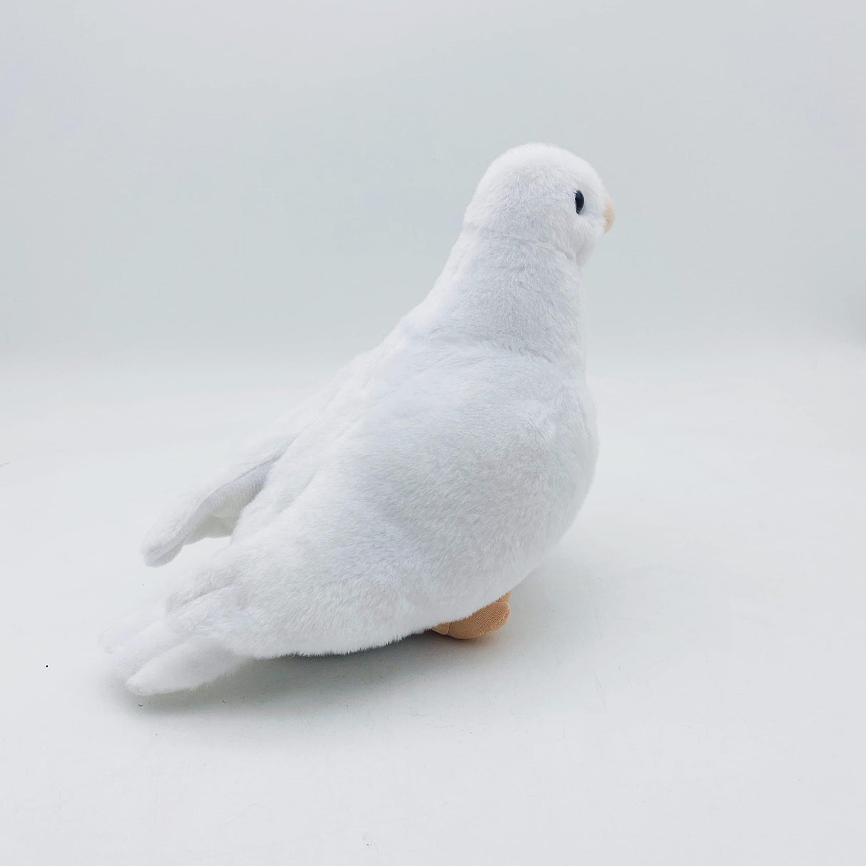 Simulation Stuffed Animal Toy - 8 inch Rock Pigeon, Cute Pigeon Gift (White)