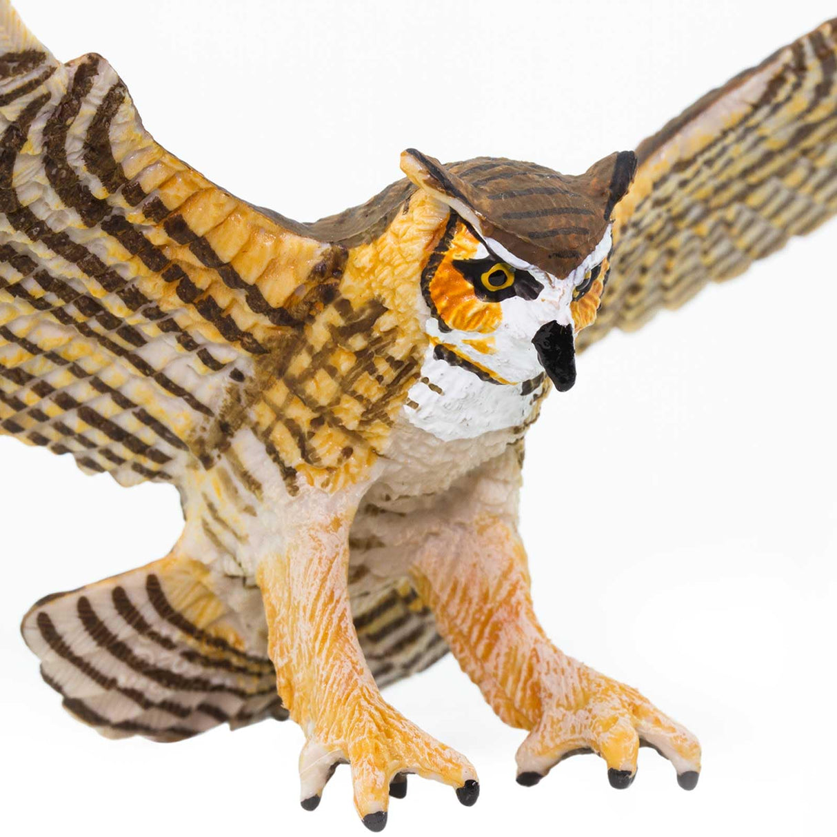 Safari Ltd. Great Horned Owl Figurine - Detailed 5.5" Plastic Model Figure - Fun Educational Play Toy for Boys, Girls & Kids Ages 3+