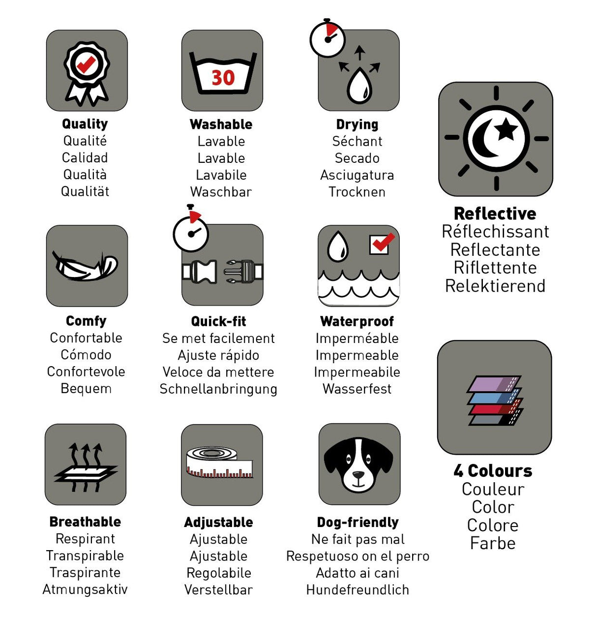 HALTI Leash for Dogs - Premium Nylon Puppy & Dog Leash, Reflective Neoprene-Padded Handle, Comfortable & Easy to Use. Suitable for Medium & Large Dogs (Size Large, Black)