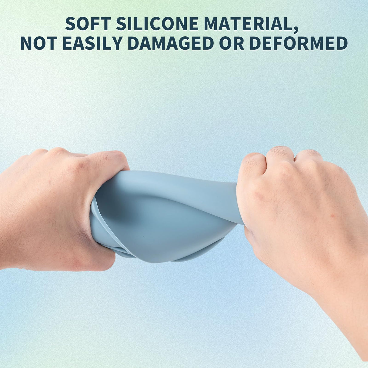 No Splash Dog Travel Bowls for Cars, Spill Proof Collapsible Dogs Water and Food Feeder Dispenser Integrated Molding Portable Cat Dish for Pet Vehicle Road Trips (Morandi Blue)